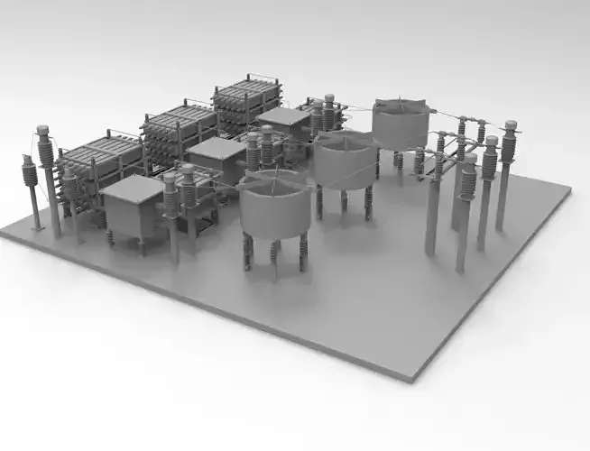 Capacitor Bank Layout 3D print model