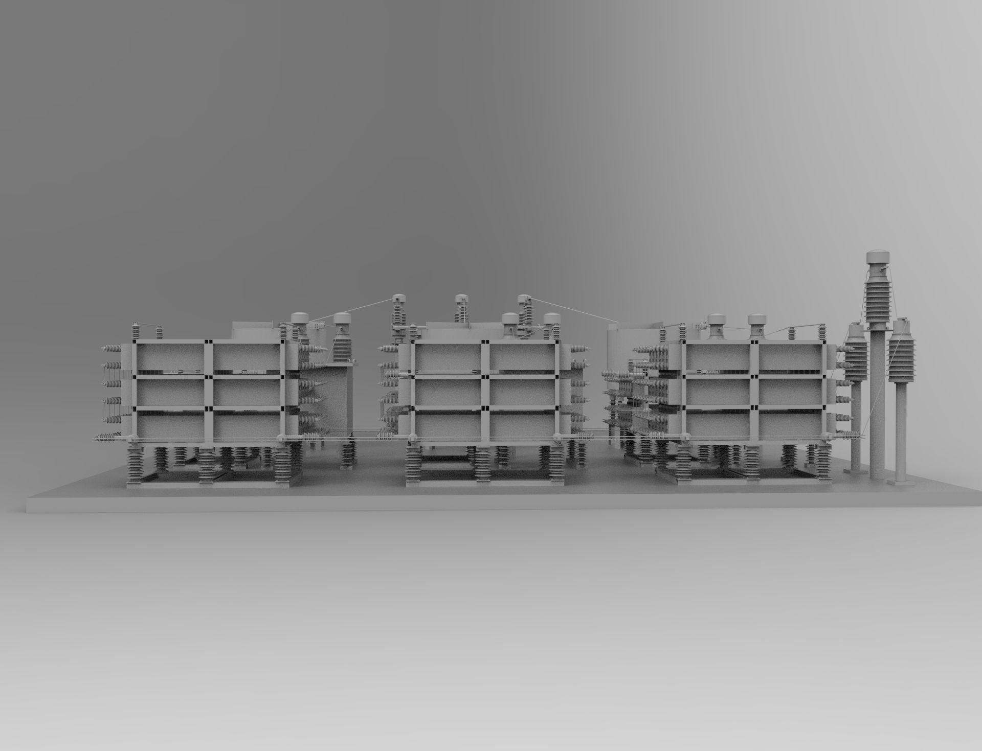 Capacitor Bank Layout 3D print model_8