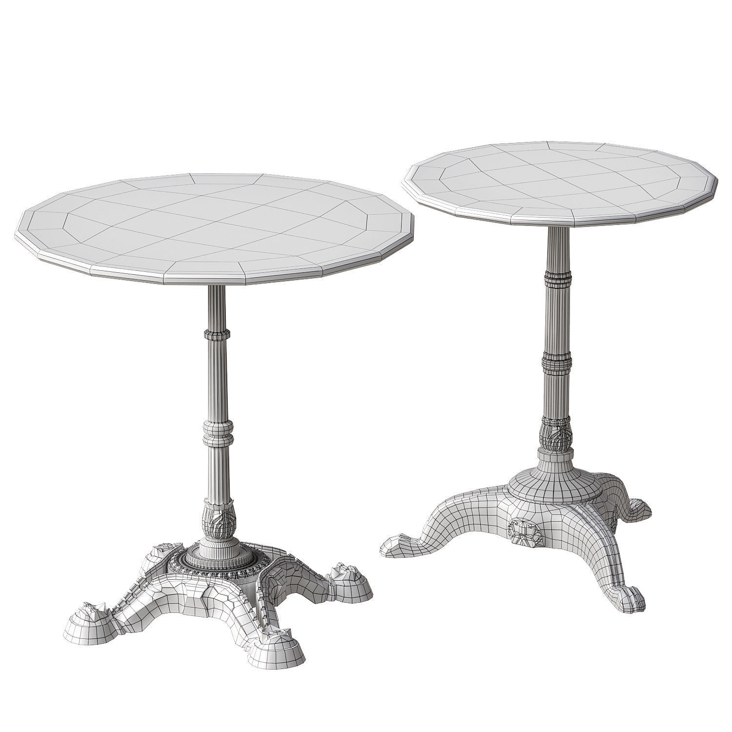 Cast iron table 2 3D model_2