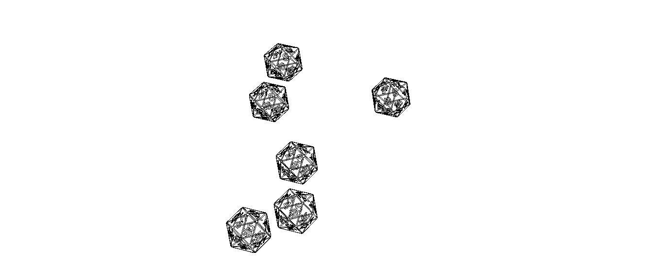 20 Sided Game Dice 6 Colors 3D print model_36