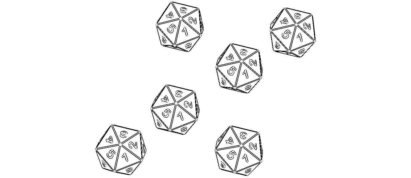 20 Sided Game Dice 6 Colors 3D print model_6