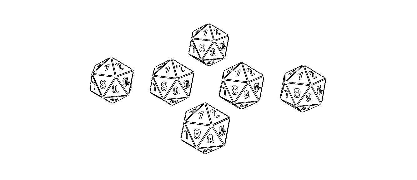 20 Sided Game Dice 6 Colors 3D print model_2