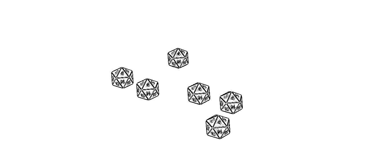 20 Sided Game Dice 6 Colors 3D print model_39