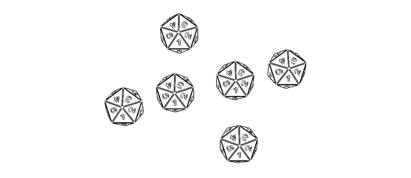 20 Sided Game Dice 6 Colors 3D print model_18