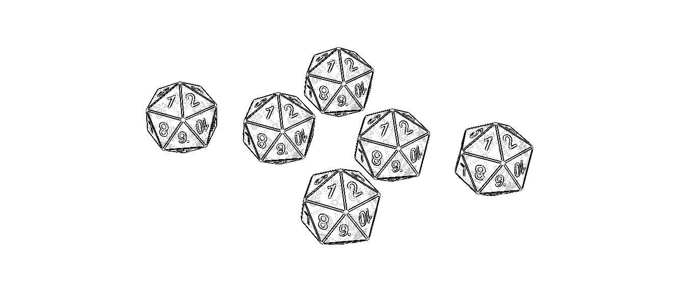 20 Sided Game Dice 6 Colors 3D print model_15