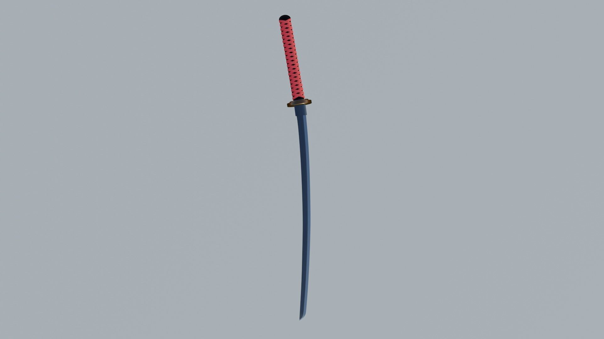 Katana Low-poly 3D model_2