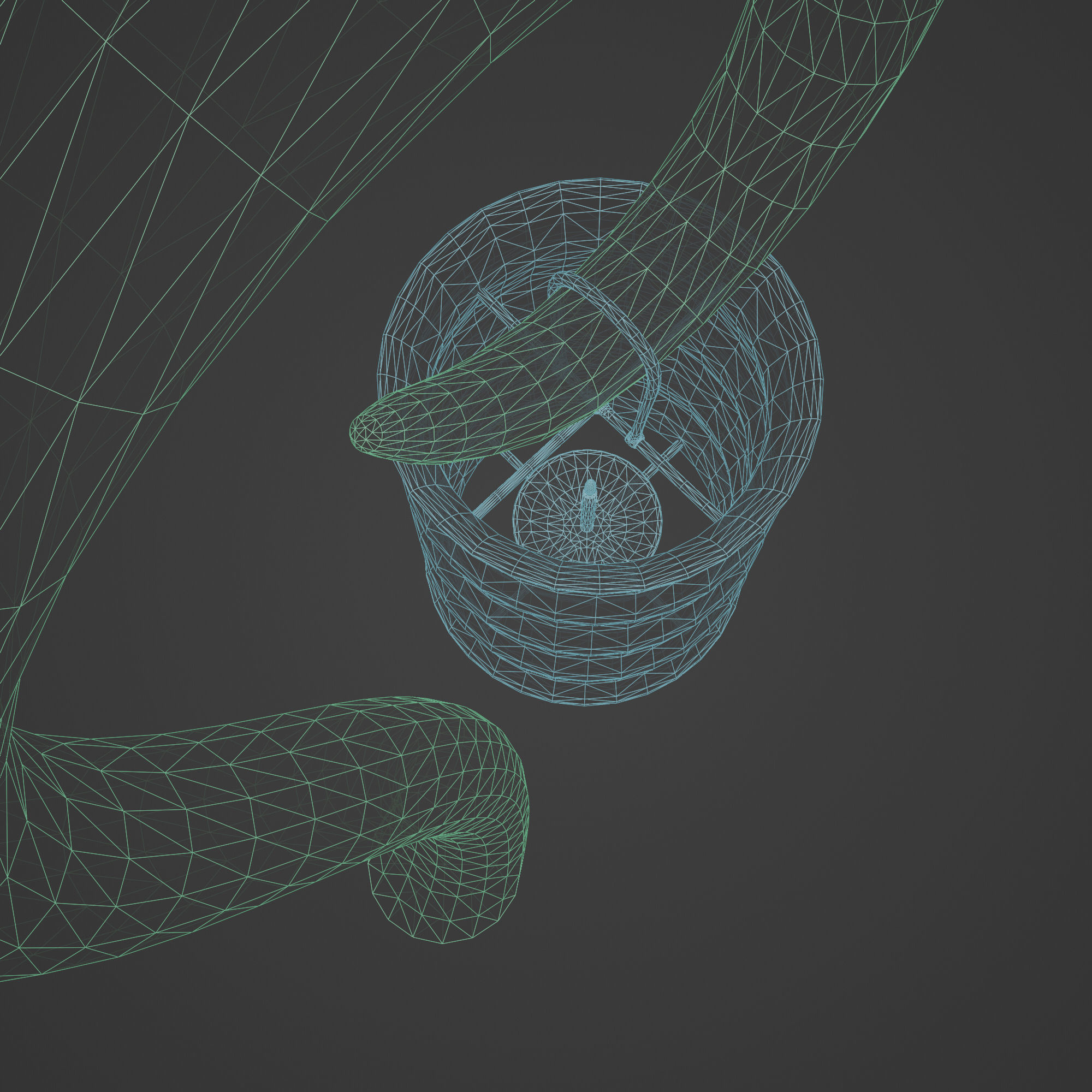 Fantasy Lamp Lantern Low-poly 3D model_11