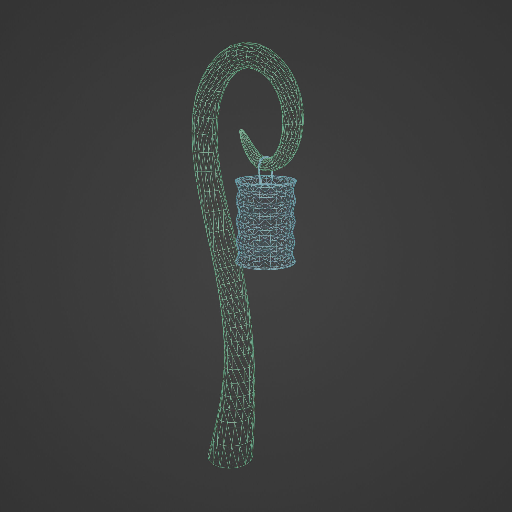 Fantasy Lamp Lantern Low-poly 3D model_2