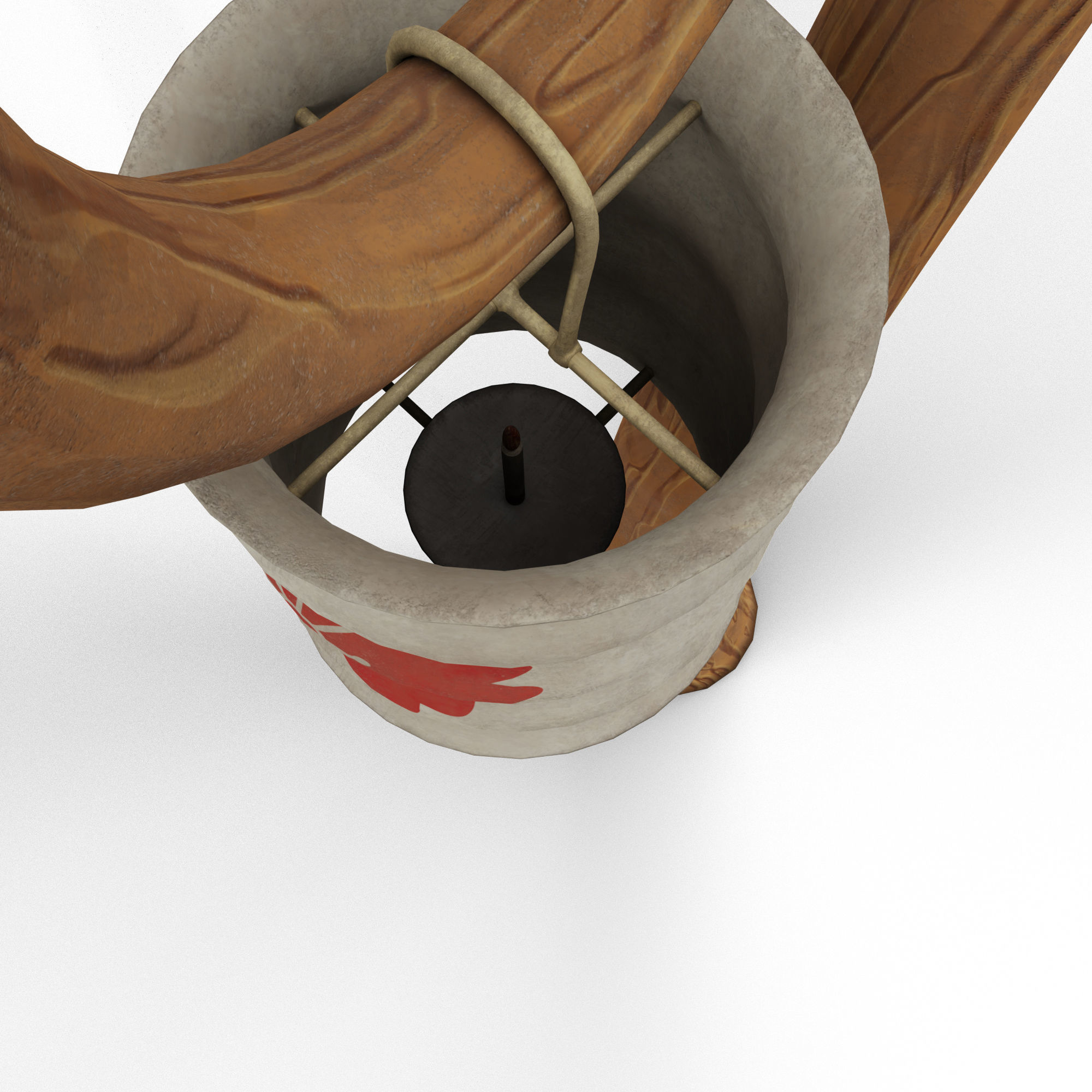 Fantasy Lamp Lantern Low-poly 3D model_6