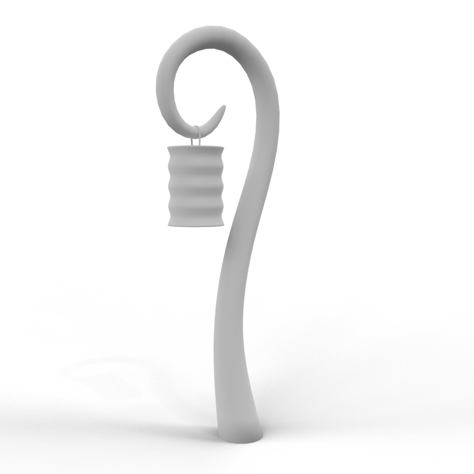 Fantasy Lamp Lantern Low-poly 3D model_4