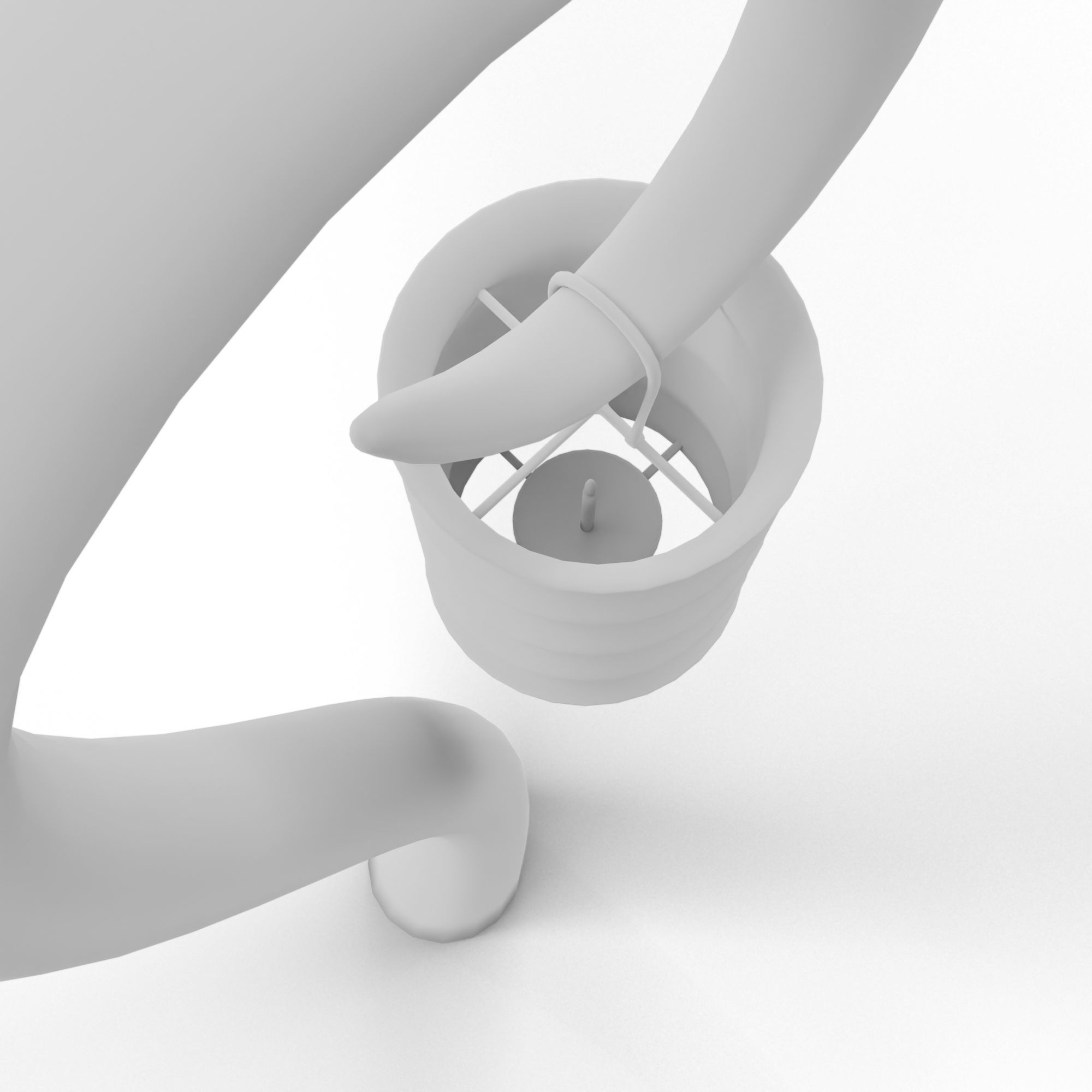 Fantasy Lamp Lantern Low-poly 3D model_10