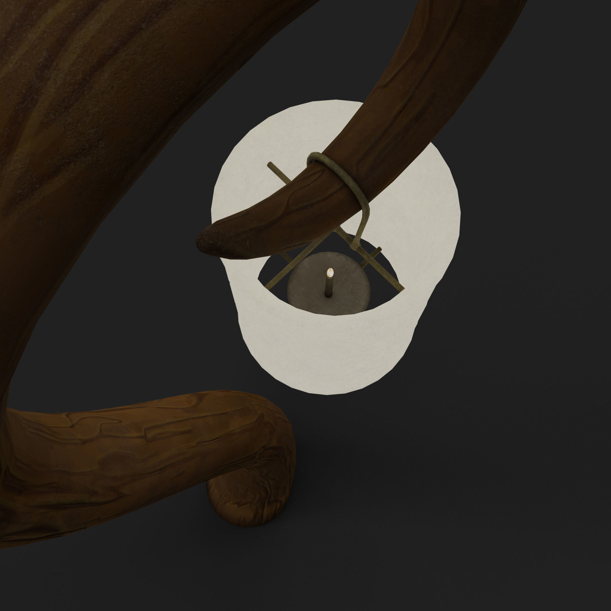 Fantasy Lamp Lantern Low-poly 3D model_9