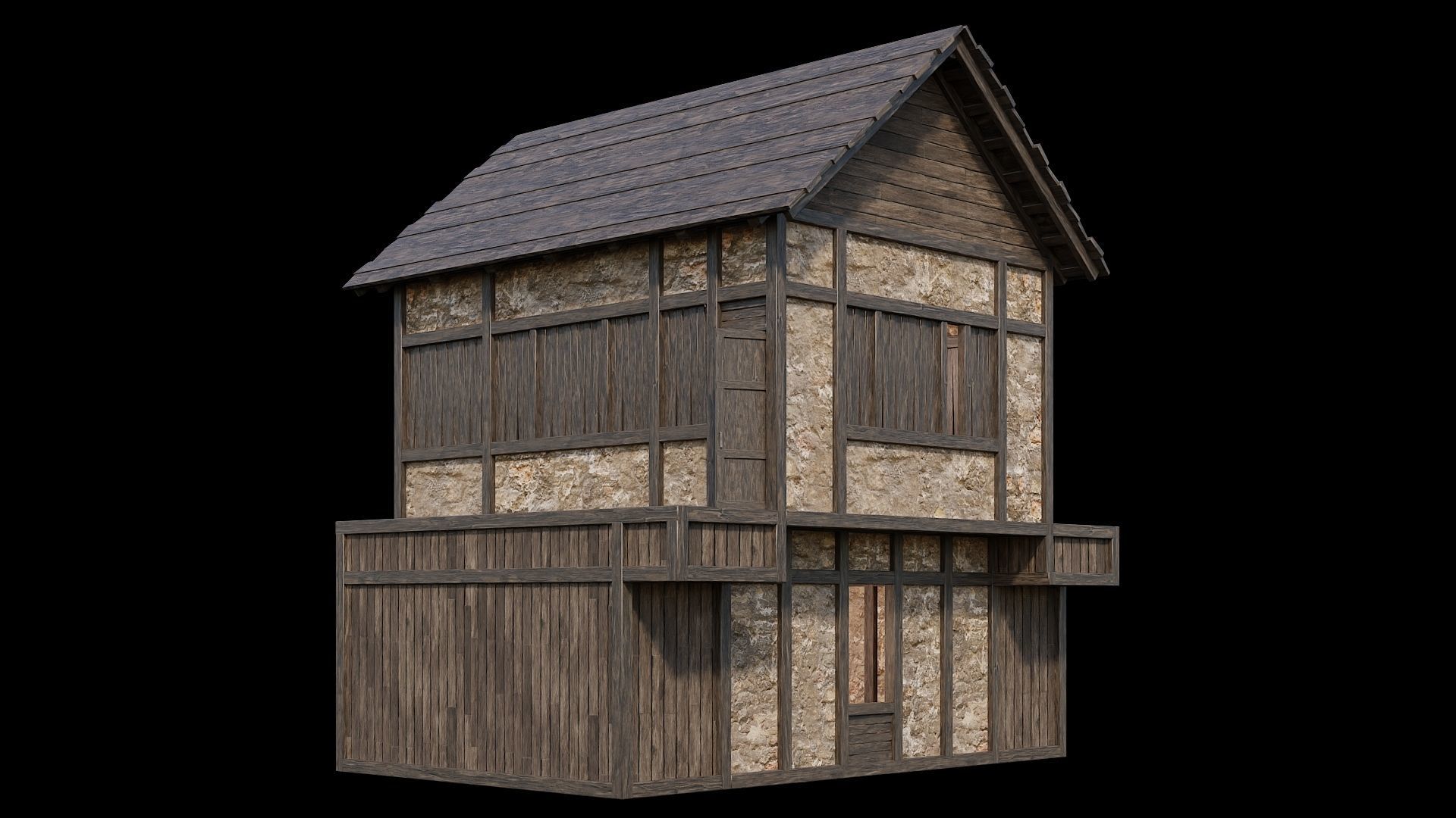 Medieval Village Pack  - 5 Assets - 4K Textures Game Ready Low-poly 3D model_31
