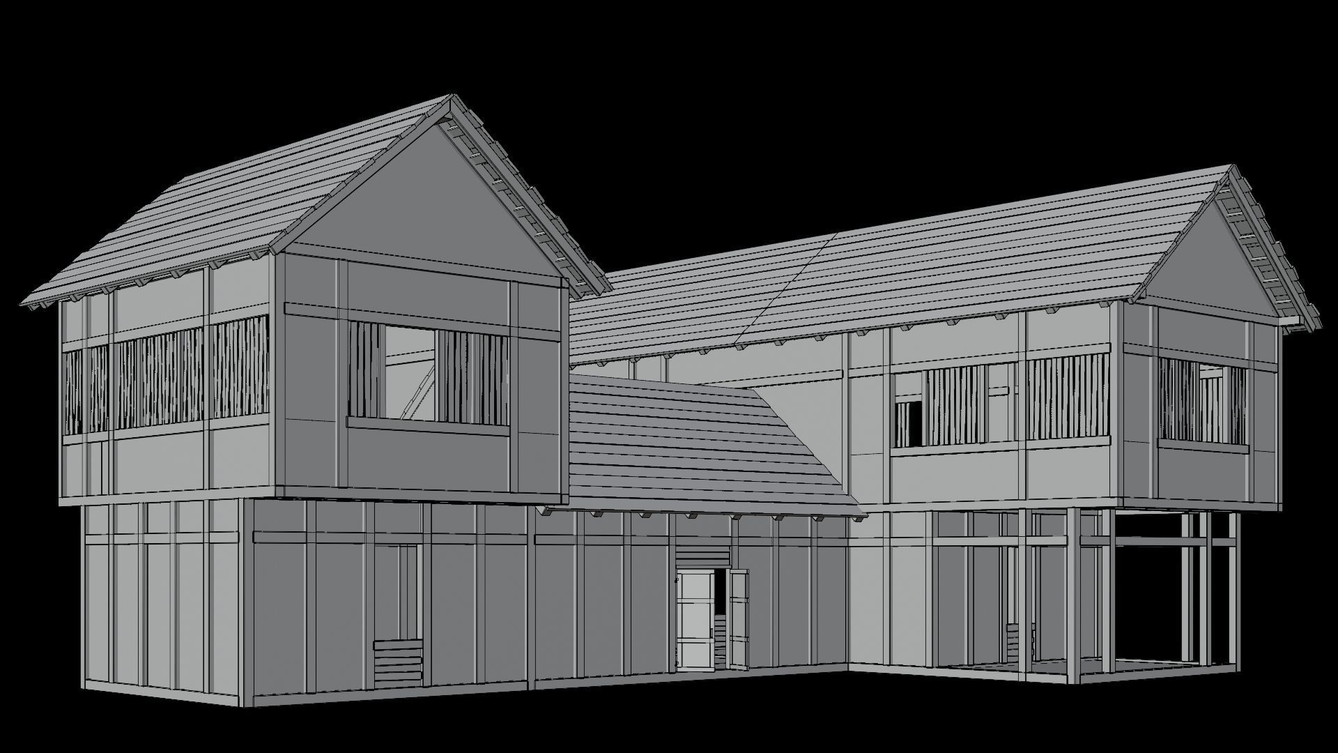 Medieval Village Pack  - 5 Assets - 4K Textures Game Ready Low-poly 3D model_7