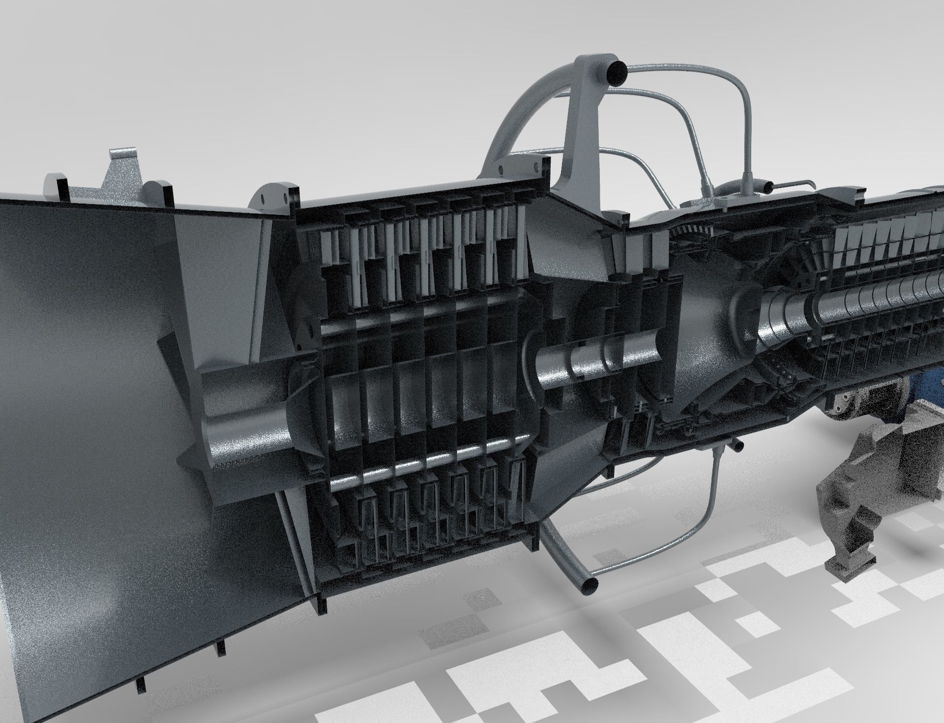 GAS Turbines LM2500 3D print model_4