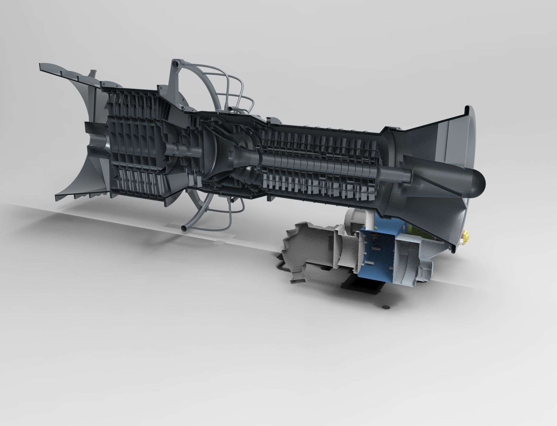 GAS Turbines LM2500 3D print model_3