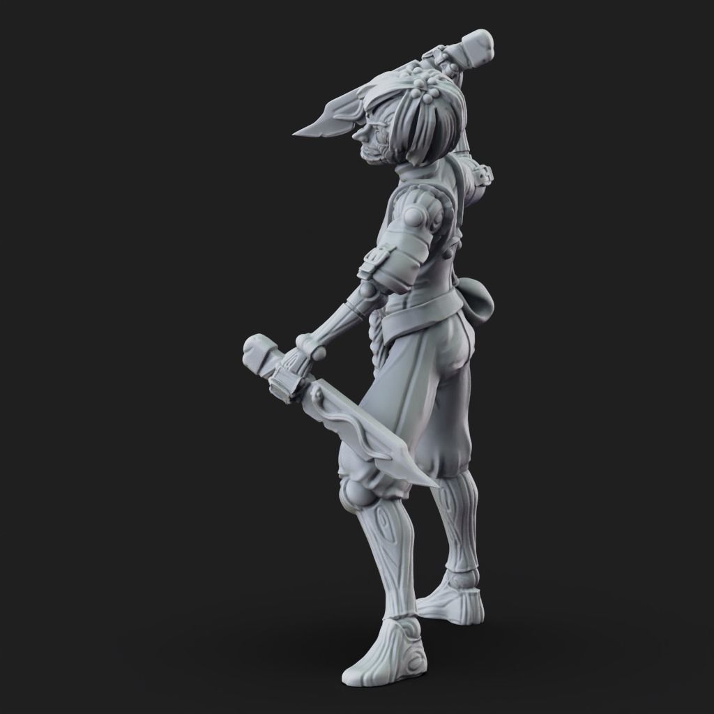 Lucky 2 Forms - 3D Printable TTRPG - PRESUPPORTED - 32mm Scale 3D print model_9