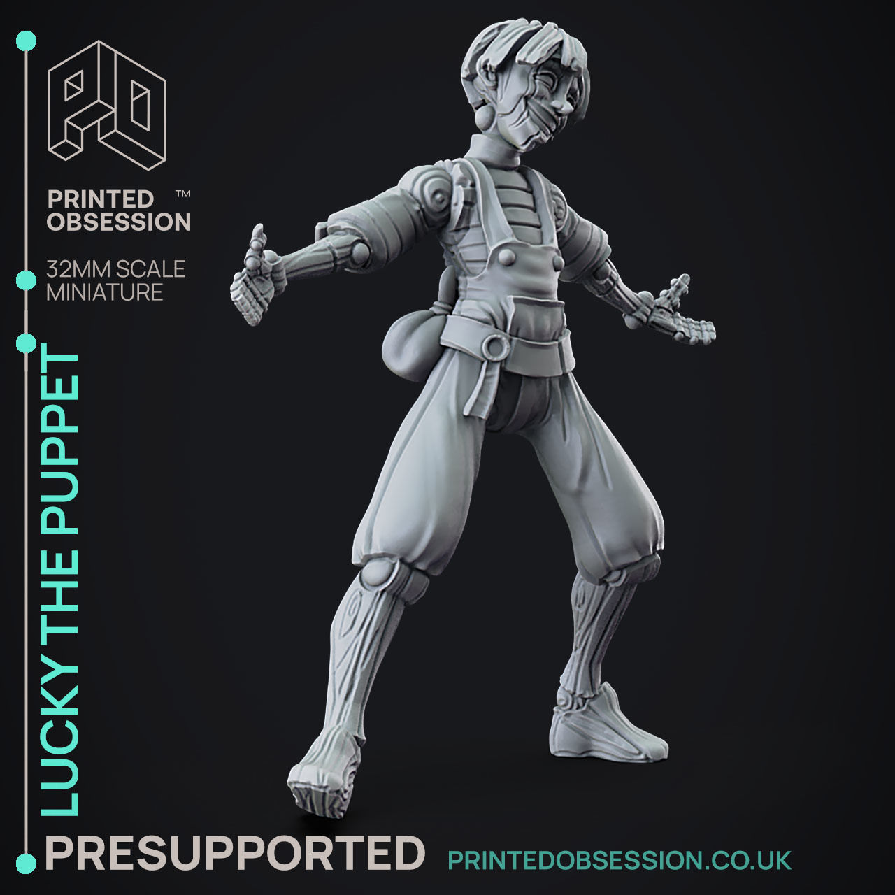 Lucky 2 Forms - 3D Printable TTRPG - PRESUPPORTED - 32mm Scale 3D print model_7