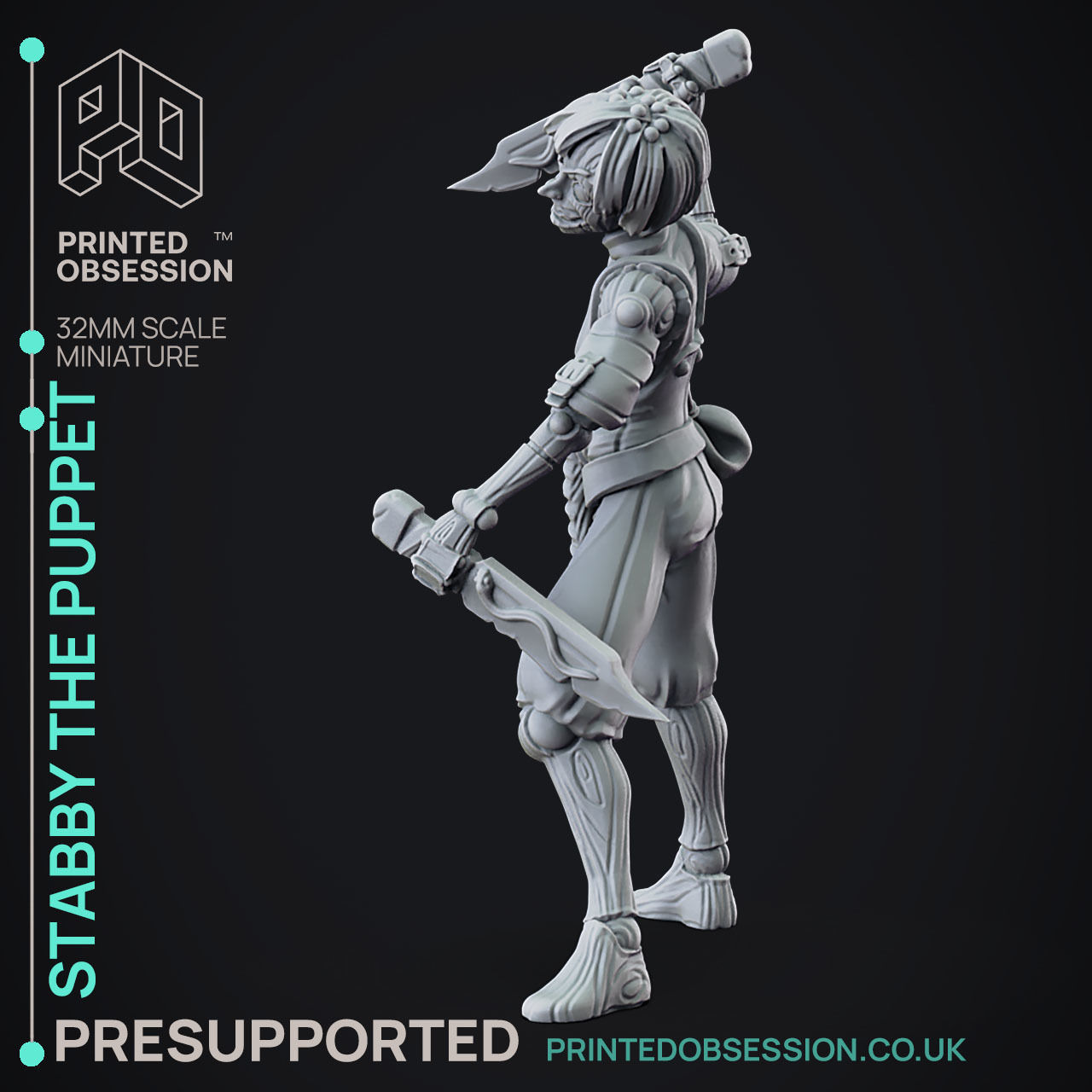 Lucky 2 Forms - 3D Printable TTRPG - PRESUPPORTED - 32mm Scale 3D print model_5