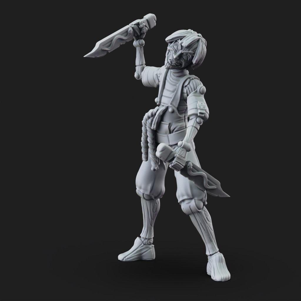 Lucky 2 Forms - 3D Printable TTRPG - PRESUPPORTED - 32mm Scale 3D print model_8