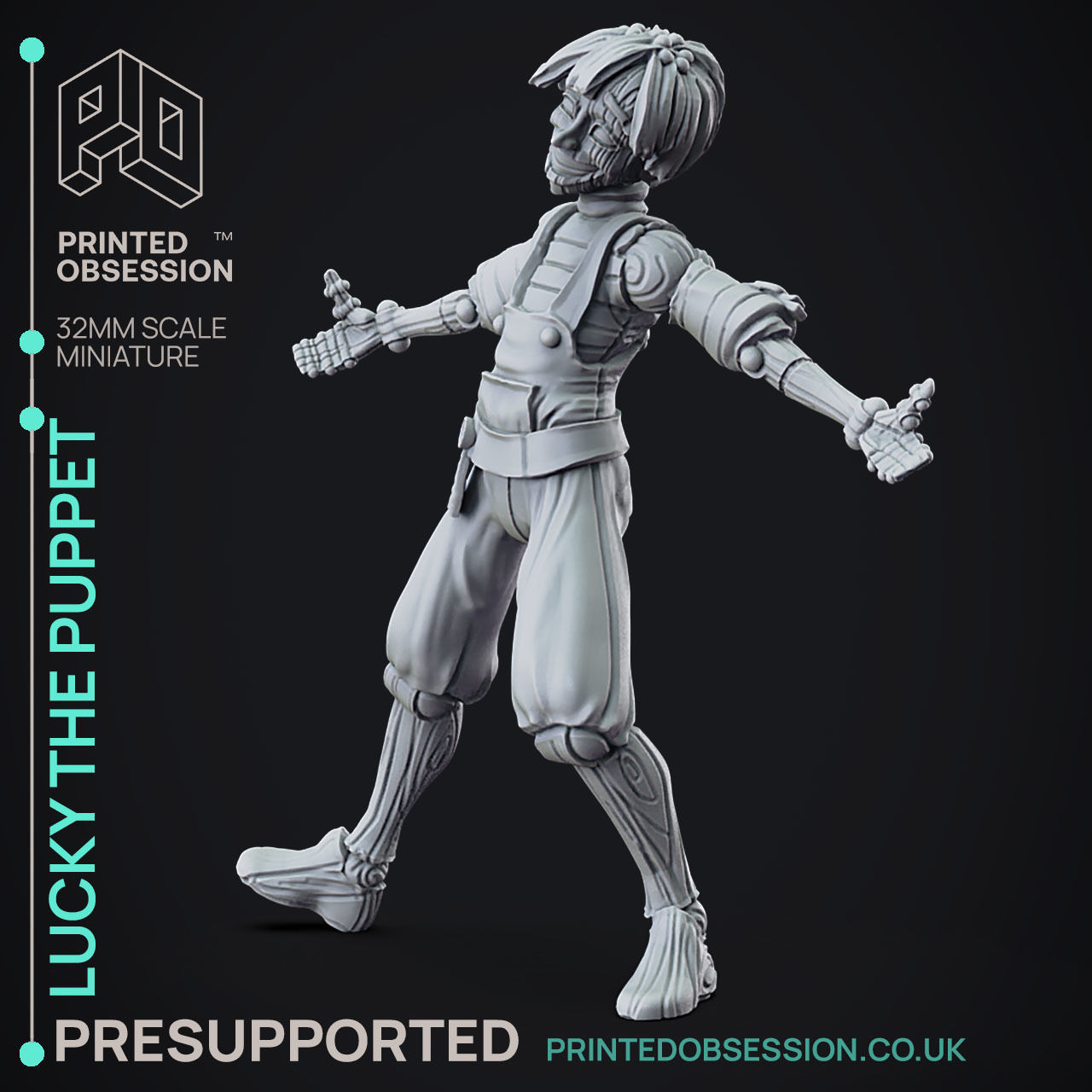 Lucky 2 Forms - 3D Printable TTRPG - PRESUPPORTED - 32mm Scale 3D print model_4