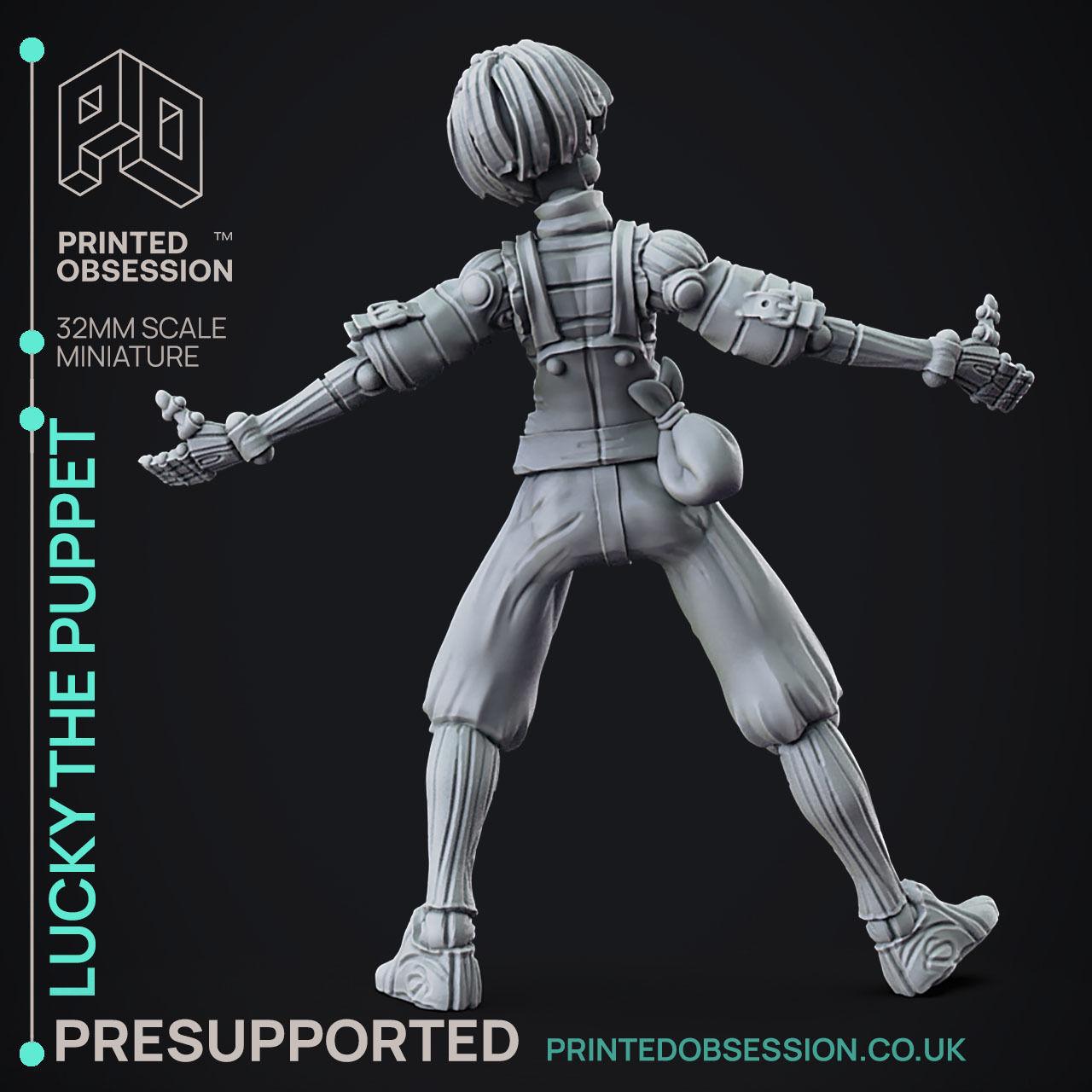 Lucky 2 Forms - 3D Printable TTRPG - PRESUPPORTED - 32mm Scale 3D print model_6