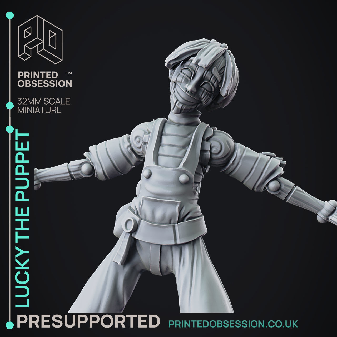 Lucky 2 Forms - 3D Printable TTRPG - PRESUPPORTED - 32mm Scale 3D print model_3