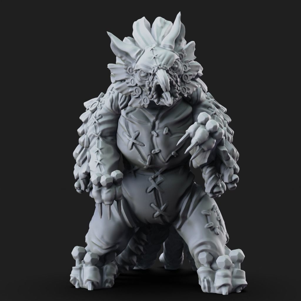 Owlbear Puppet -3D Printable TTRPG - PRESUPPORTED - 32mm Scale 3D print model_6