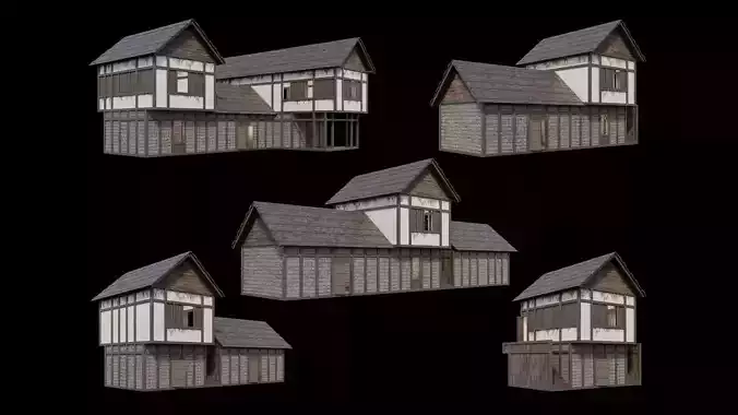 Medieval Village Pack  - 5 Assets - 4K Textures Game Ready