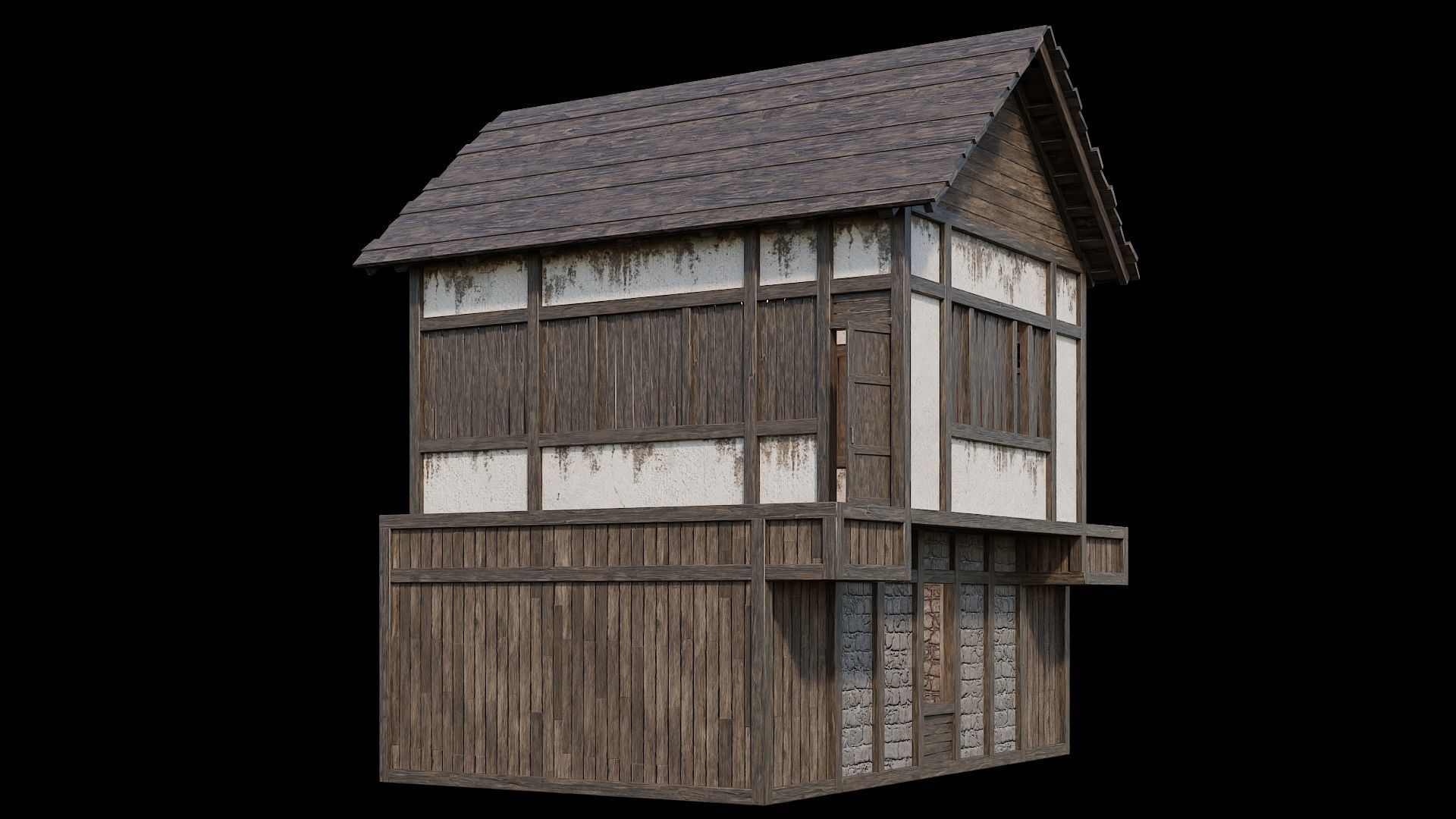 Medieval Village Pack  - 5 Assets - 4K Textures Game Ready Low-poly 3D model_31