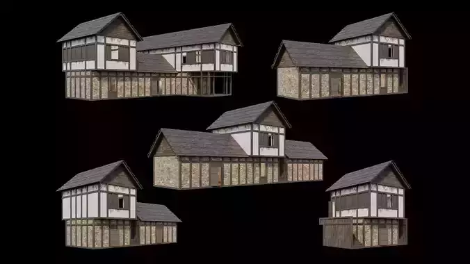 Medieval Village Pack  - 5 Assets - 4K Textures Game Ready