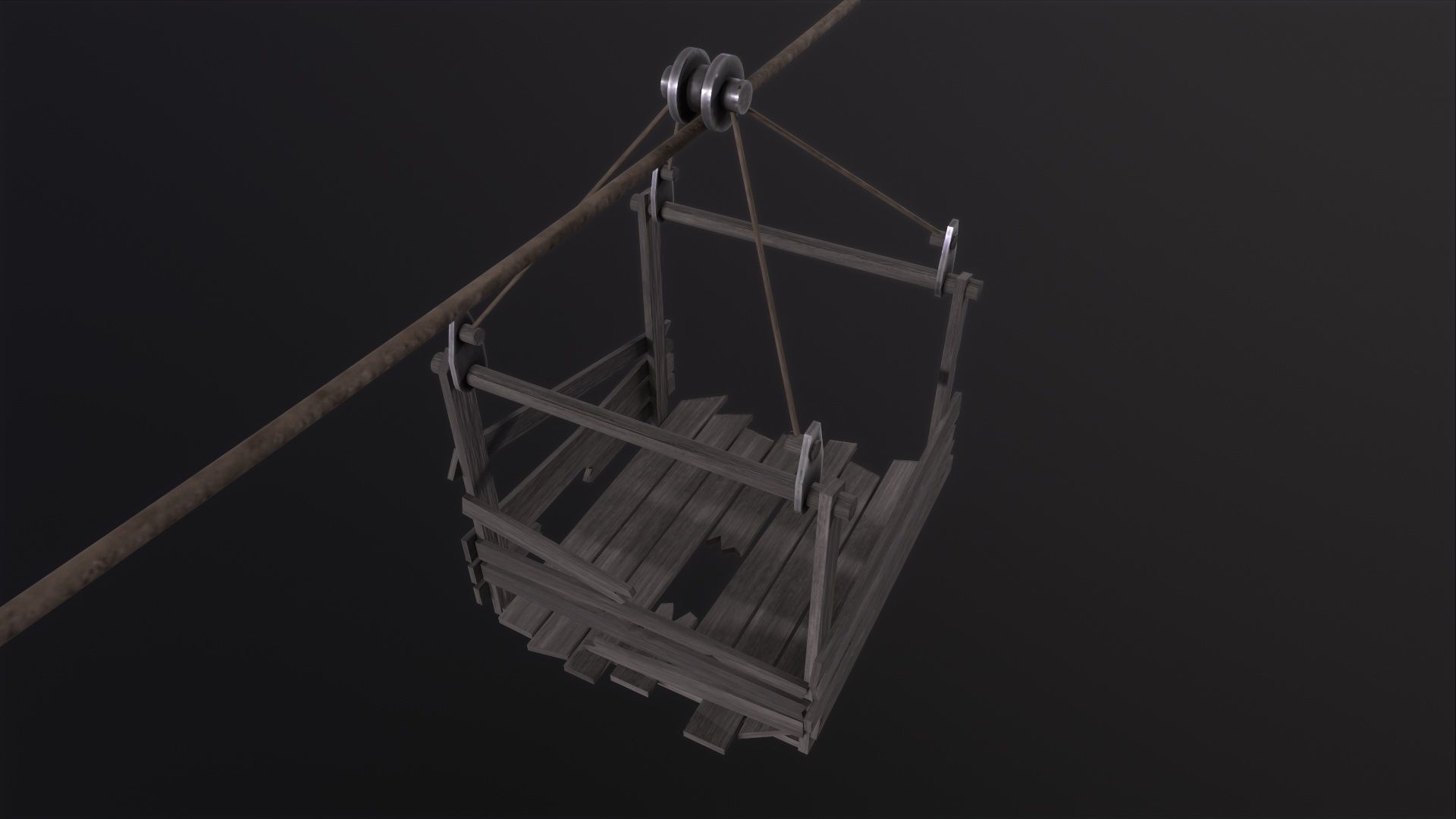 Rope way 3D Model Low-poly 3D model_5