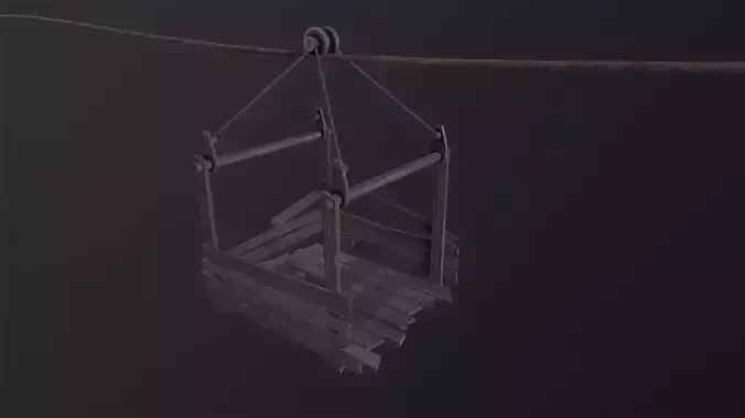 Rope way 3D Model Low-poly 3D model Rope way 3D Model Low-poly 3D model