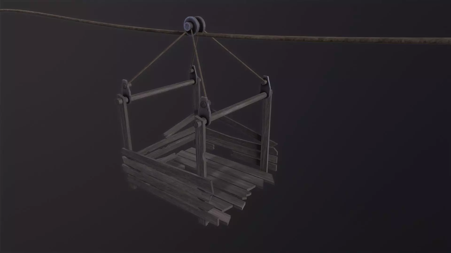 Rope way 3D Model Low-poly 3D model_0
