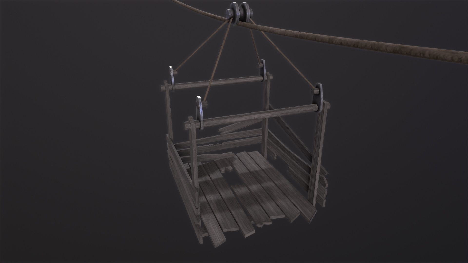 Rope way 3D Model Low-poly 3D model_6