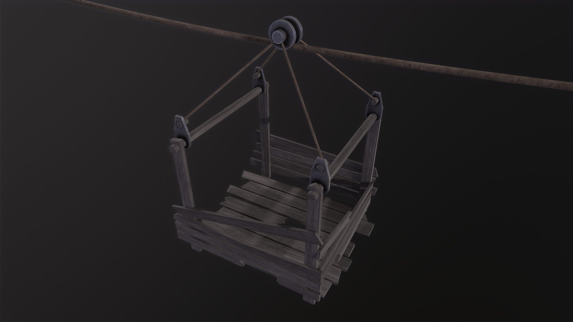 Rope way 3D Model Low-poly 3D model_4