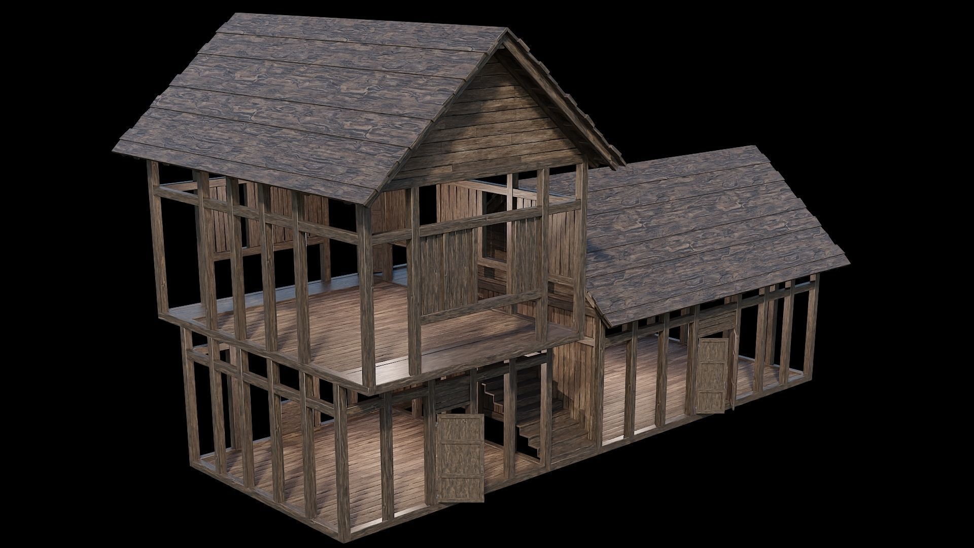 Medieval Village Pack  - 5 Assets - 4K Textures Game Ready Low-poly 3D model_26