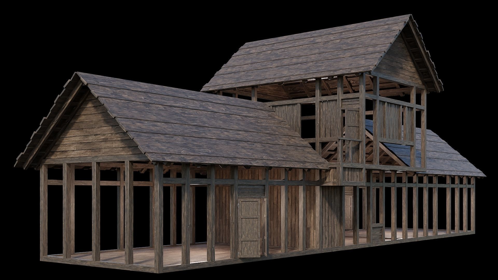 Medieval Village Pack  - 5 Assets - 4K Textures Game Ready Low-poly 3D model_17