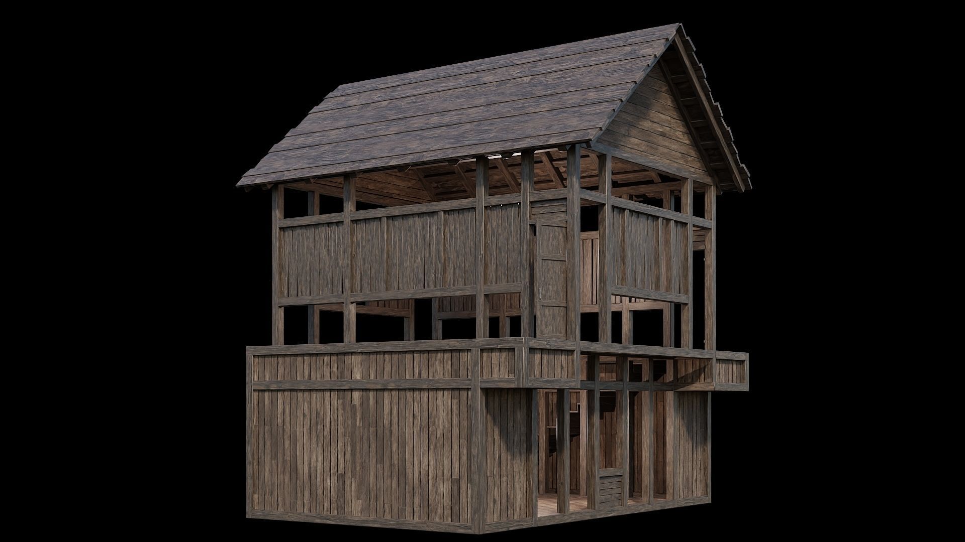 Medieval Village Pack  - 5 Assets - 4K Textures Game Ready Low-poly 3D model_31