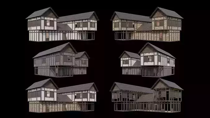 Medieval Village Pack  - 6 Assets - 4K Textures Game Ready