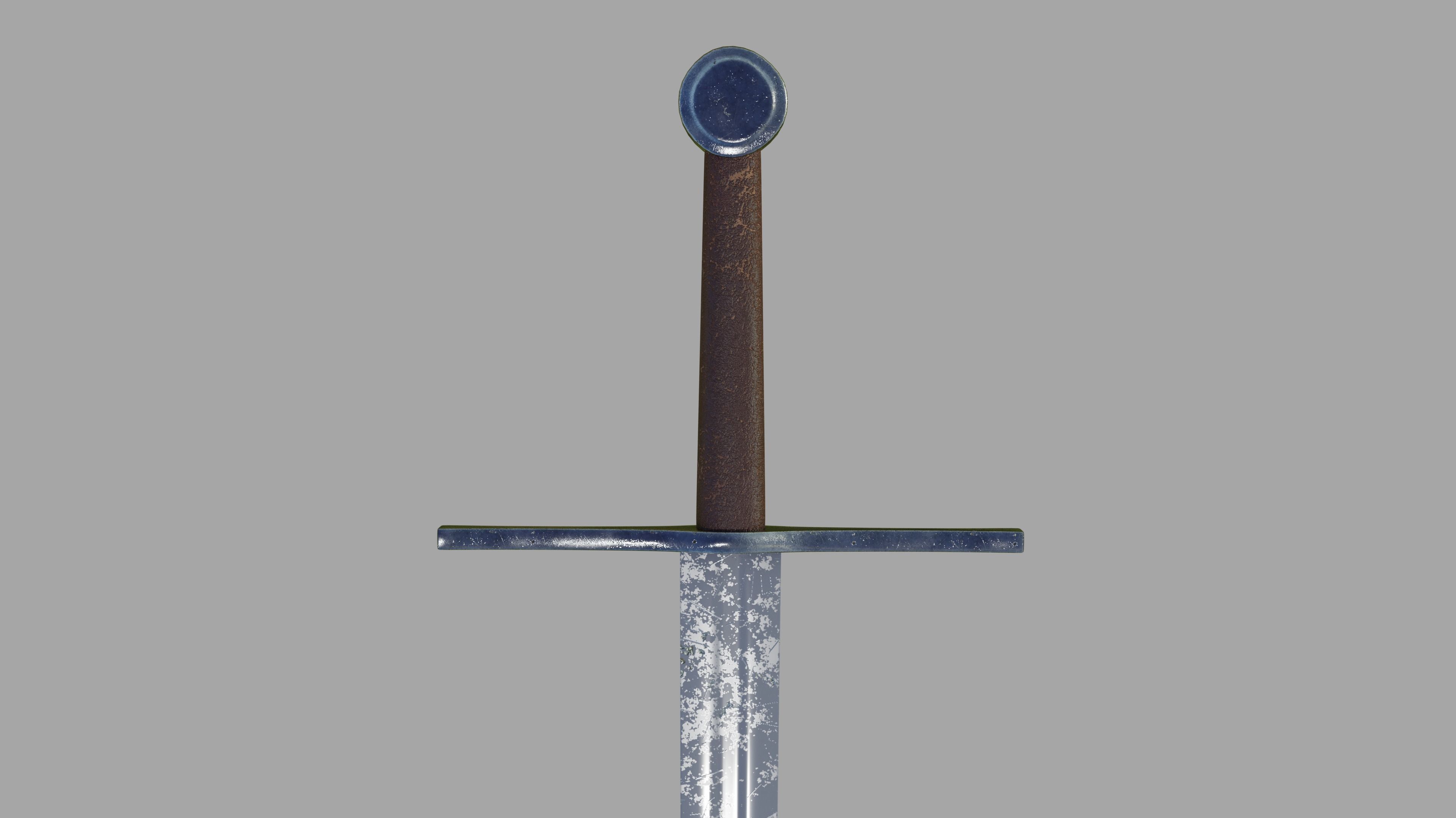 Medieval Sword Low-poly 3D model_2