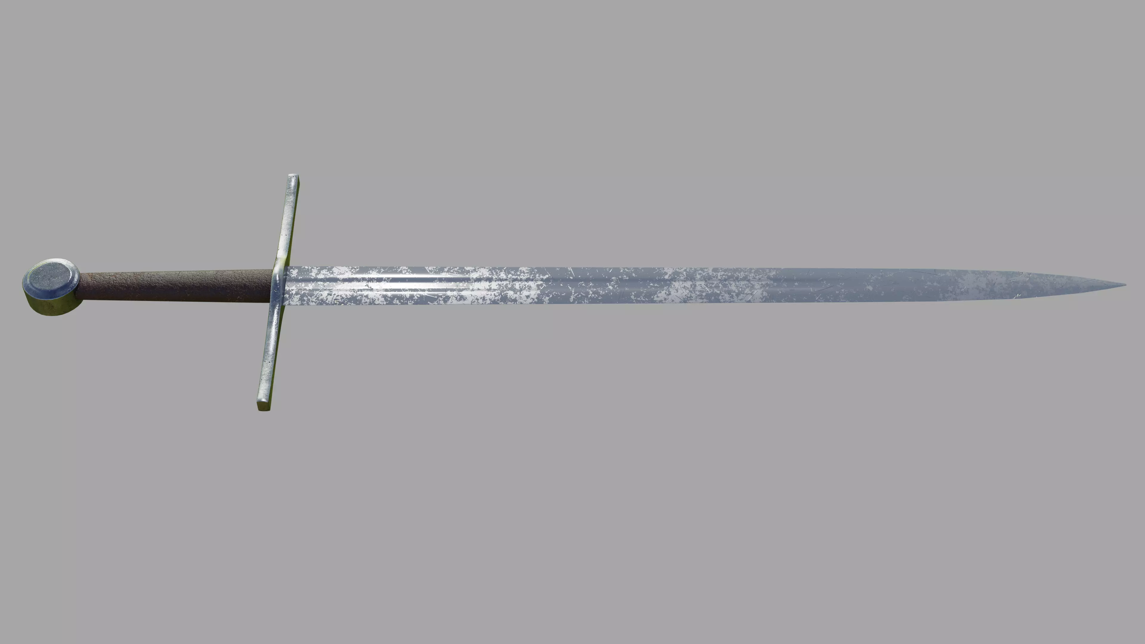 Medieval Sword Low-poly 3D model_0