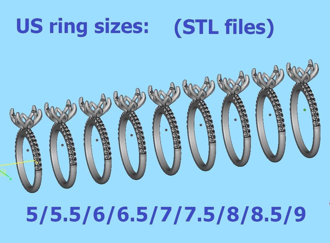 Zoe Engagement Solitaire Ring 9x7 Oval Stone 3Dmodel 3D print model_11