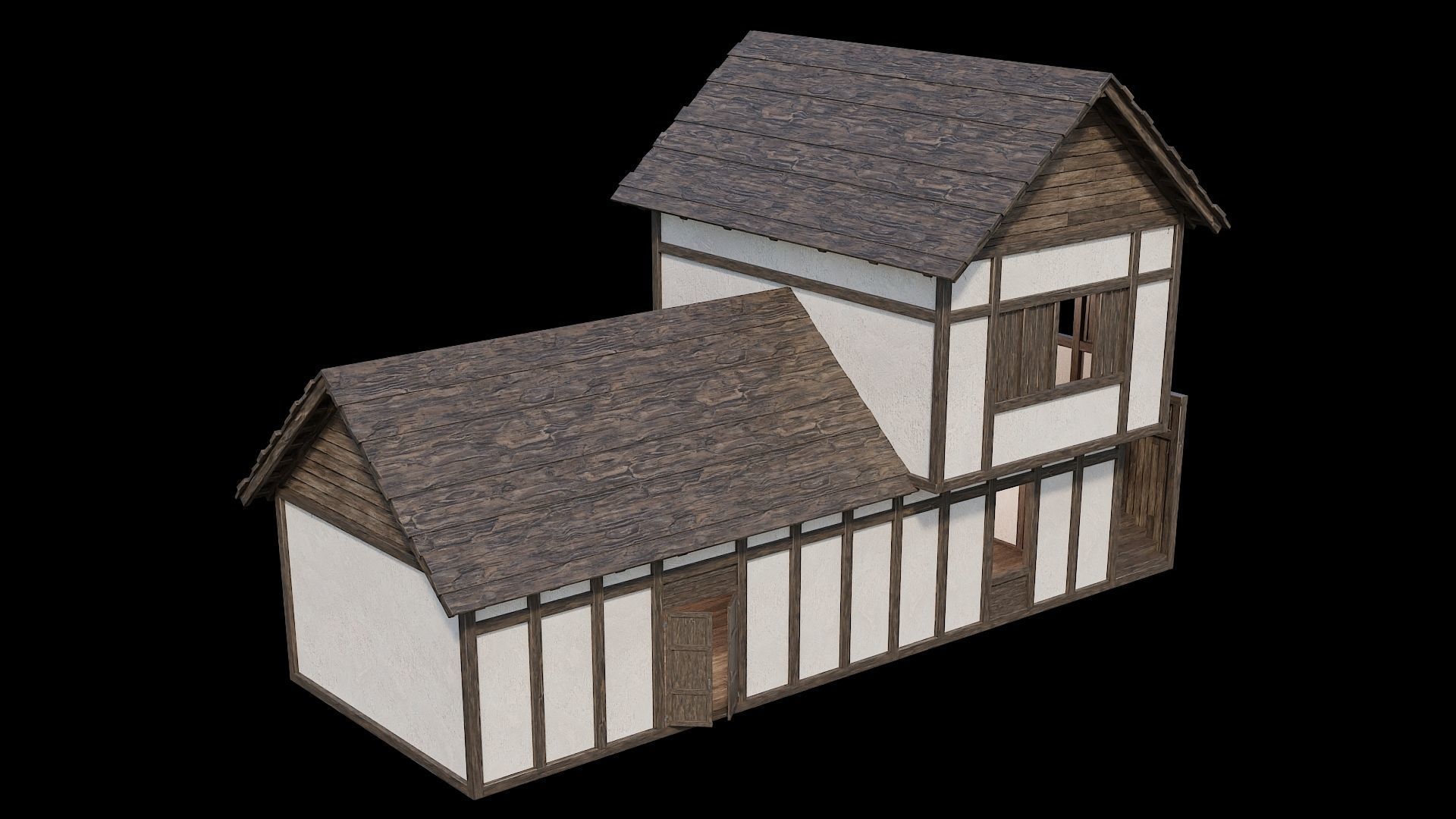 Medieval Village Pack  - 6 Assets - 4K Textures Game Ready Low-poly 3D model_5