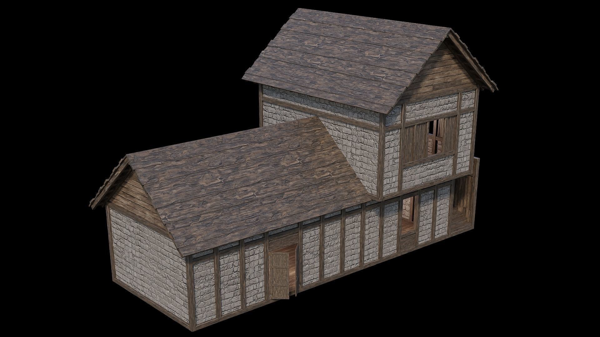 Medieval Village Pack  - 6 Assets - 4K Textures Game Ready Low-poly 3D model_18
