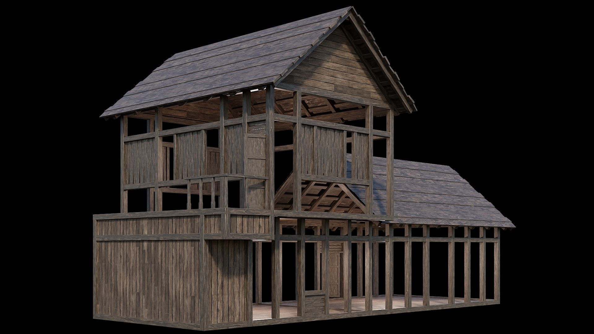 Medieval Village Pack  - 6 Assets - 4K Textures Game Ready Low-poly 3D model_34