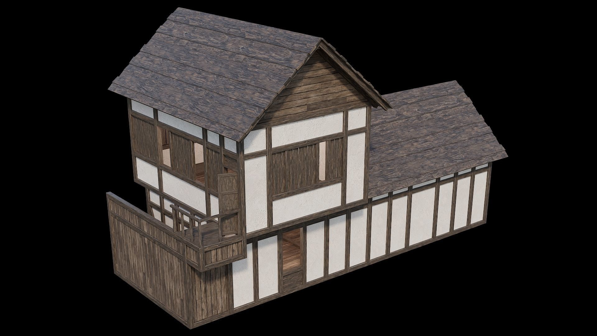 Medieval Village Pack  - 6 Assets - 4K Textures Game Ready Low-poly 3D model_6