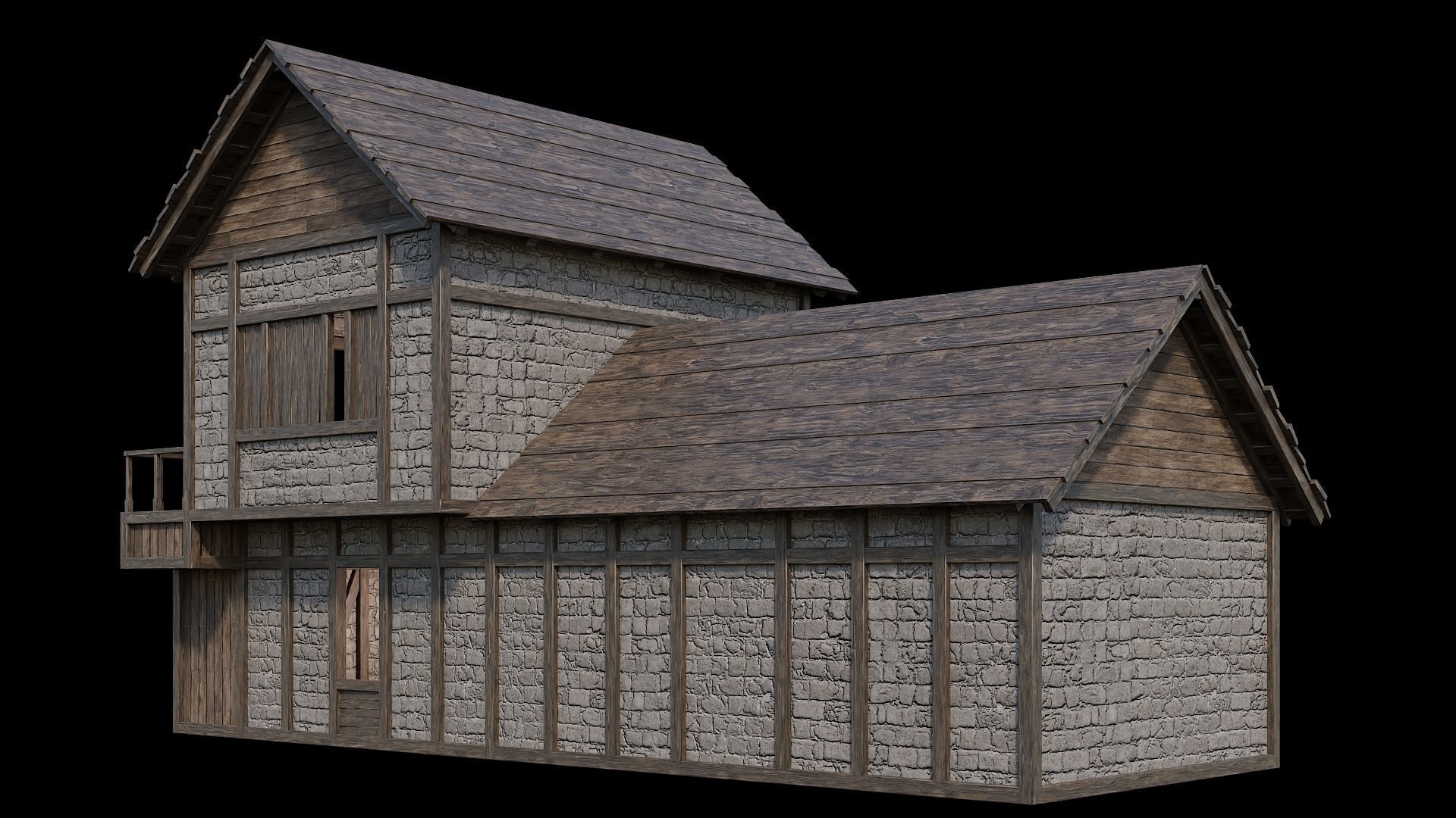 Medieval Village Pack  - 6 Assets - 4K Textures Game Ready Low-poly 3D model_15