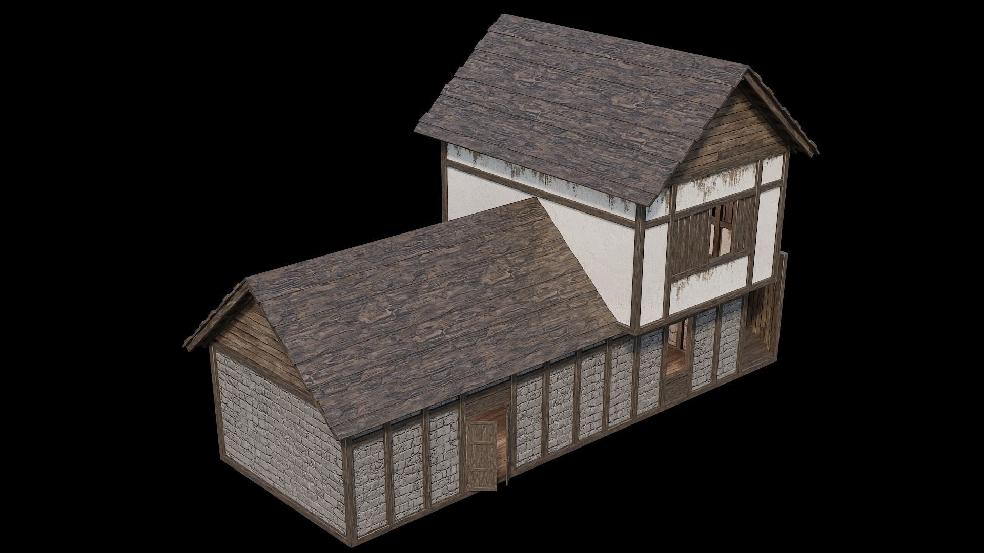 Medieval Village Pack  - 6 Assets - 4K Textures Game Ready Low-poly 3D model_24