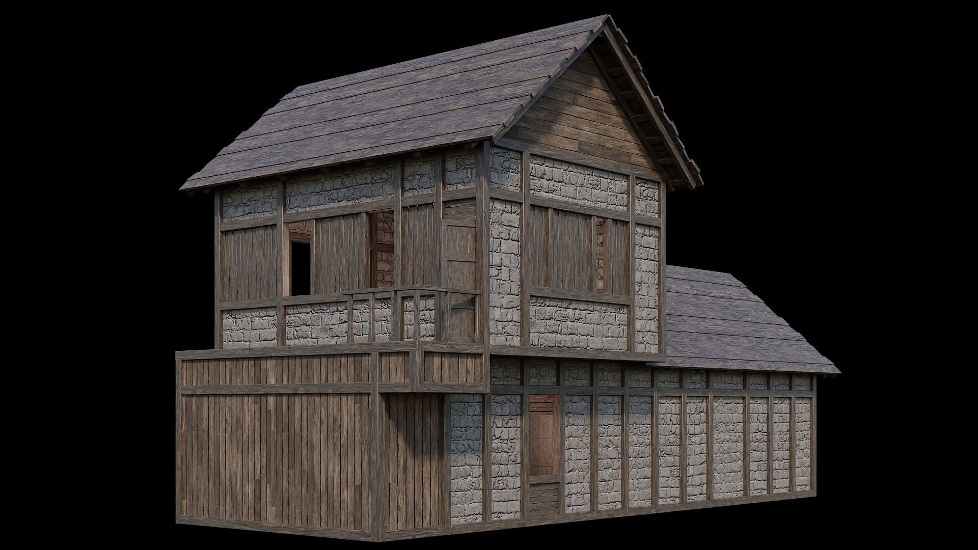 Medieval Village Pack  - 6 Assets - 4K Textures Game Ready Low-poly 3D model_16